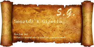 Seszták Gizella névjegykártya