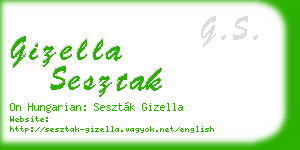 gizella sesztak business card